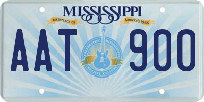 MS license plate AAT900