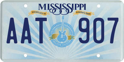 MS license plate AAT907