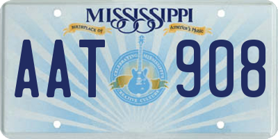 MS license plate AAT908