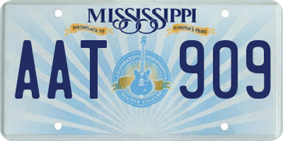 MS license plate AAT909