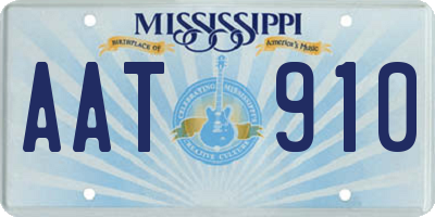 MS license plate AAT910