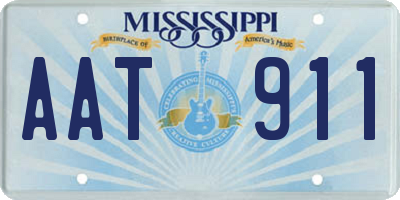 MS license plate AAT911