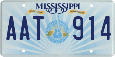 MS license plate AAT914