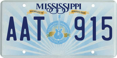 MS license plate AAT915