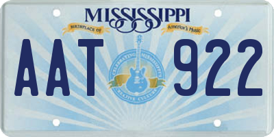 MS license plate AAT922