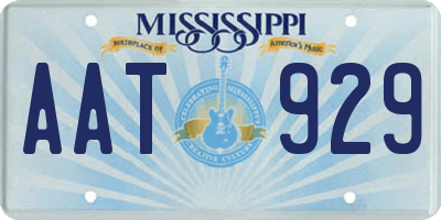 MS license plate AAT929