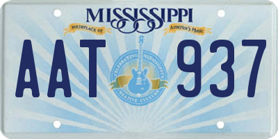 MS license plate AAT937