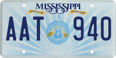 MS license plate AAT940