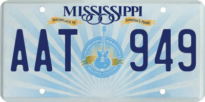 MS license plate AAT949