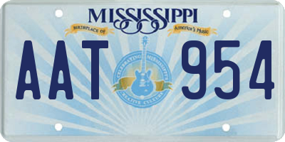 MS license plate AAT954