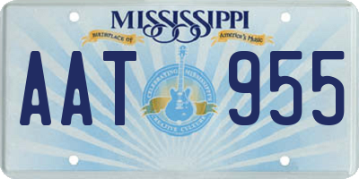 MS license plate AAT955