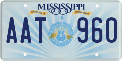 MS license plate AAT960