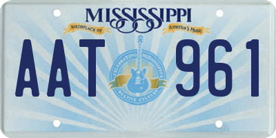 MS license plate AAT961