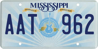 MS license plate AAT962