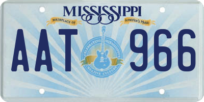 MS license plate AAT966