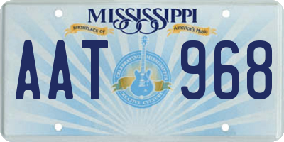 MS license plate AAT968