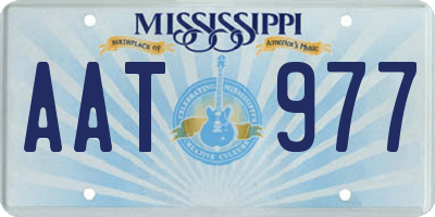 MS license plate AAT977