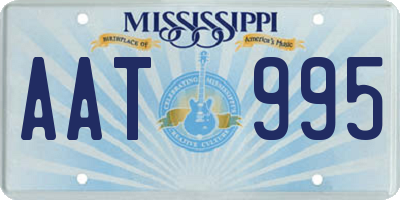 MS license plate AAT995