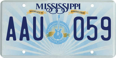 MS license plate AAU059