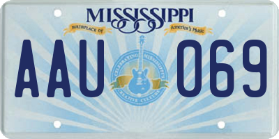 MS license plate AAU069