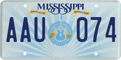 MS license plate AAU074