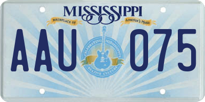 MS license plate AAU075