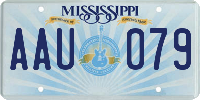 MS license plate AAU079