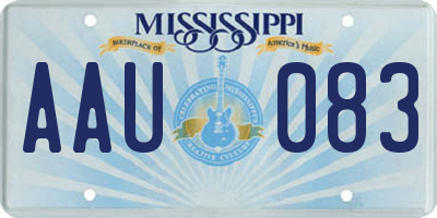 MS license plate AAU083