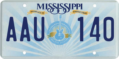 MS license plate AAU140