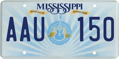 MS license plate AAU150