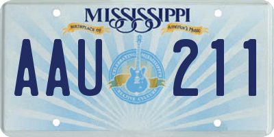 MS license plate AAU211