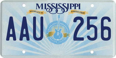 MS license plate AAU256