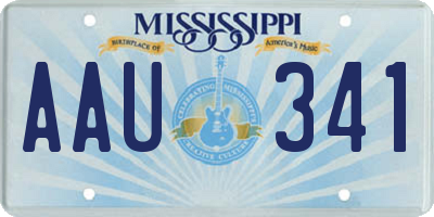 MS license plate AAU341