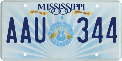 MS license plate AAU344