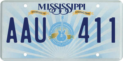 MS license plate AAU411