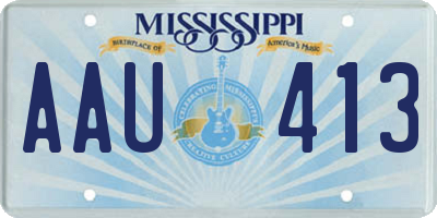 MS license plate AAU413