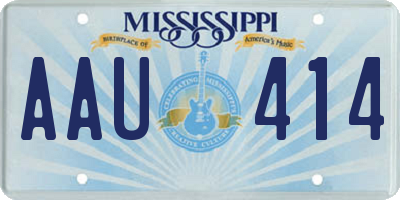 MS license plate AAU414