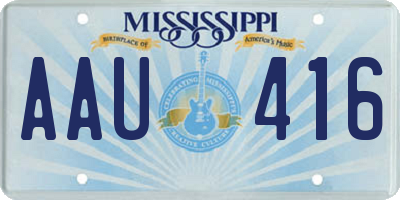 MS license plate AAU416