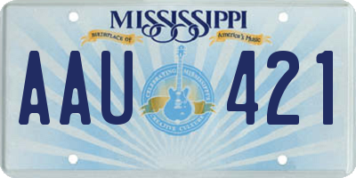 MS license plate AAU421