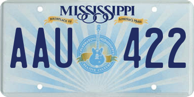 MS license plate AAU422