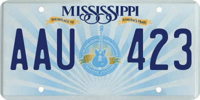 MS license plate AAU423