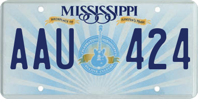 MS license plate AAU424