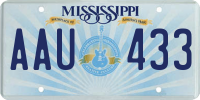 MS license plate AAU433