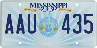 MS license plate AAU435