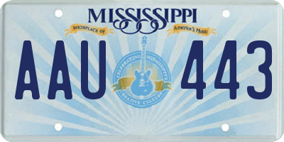 MS license plate AAU443