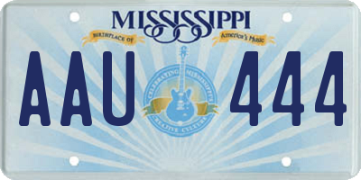 MS license plate AAU444