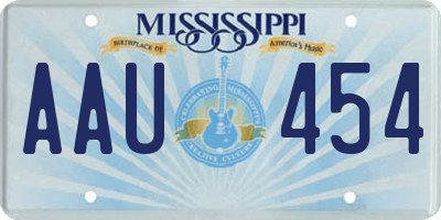 MS license plate AAU454