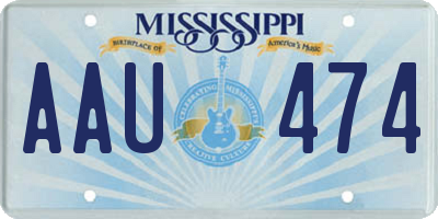 MS license plate AAU474