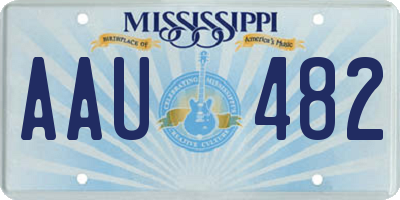 MS license plate AAU482