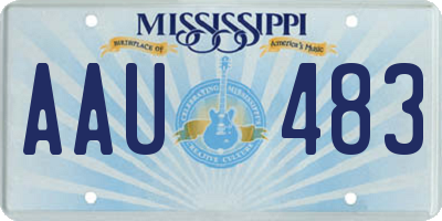 MS license plate AAU483